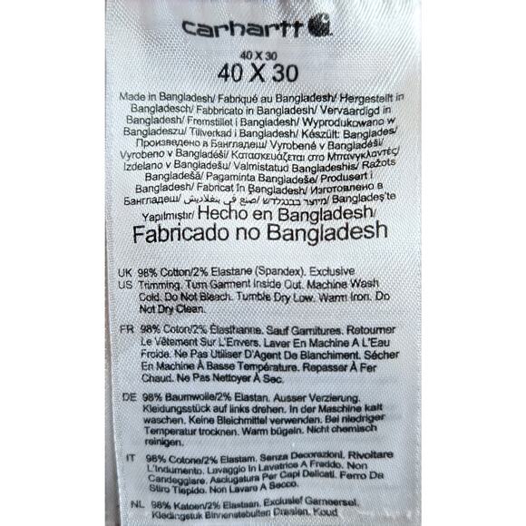 Carhartt 5 Pocket Relaxed Fit Rugged Flex Canvas Pants in Gravel Size 40x30 - Picture 8 of 9